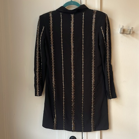 Cleobella Beaded Black Blazer Mini Dress XS - Picture 5 of 8